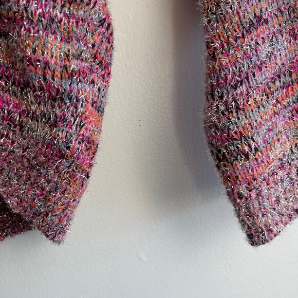 Wild Fable Women's Pink Long Sleeve Crewneck Tinsel Sweater - Size Small - NWT - Picture 4 of 6